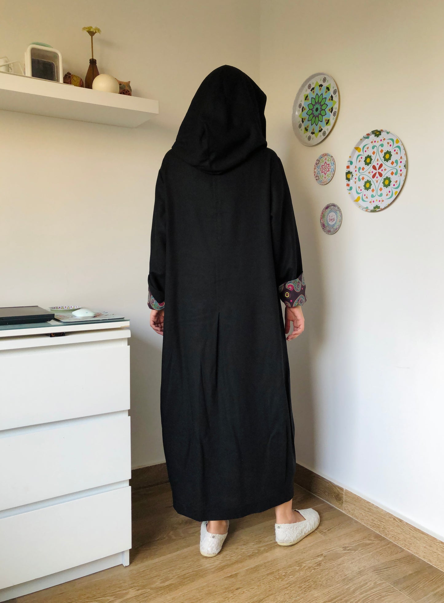 Black Hooded Dress - SW
