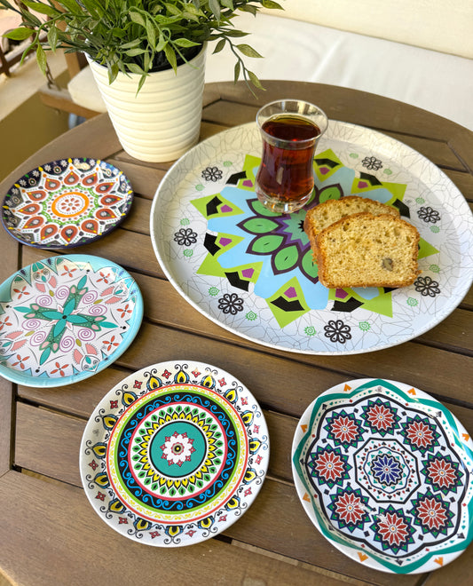 Bundle of 1 Big plate + 4 small plates (A)