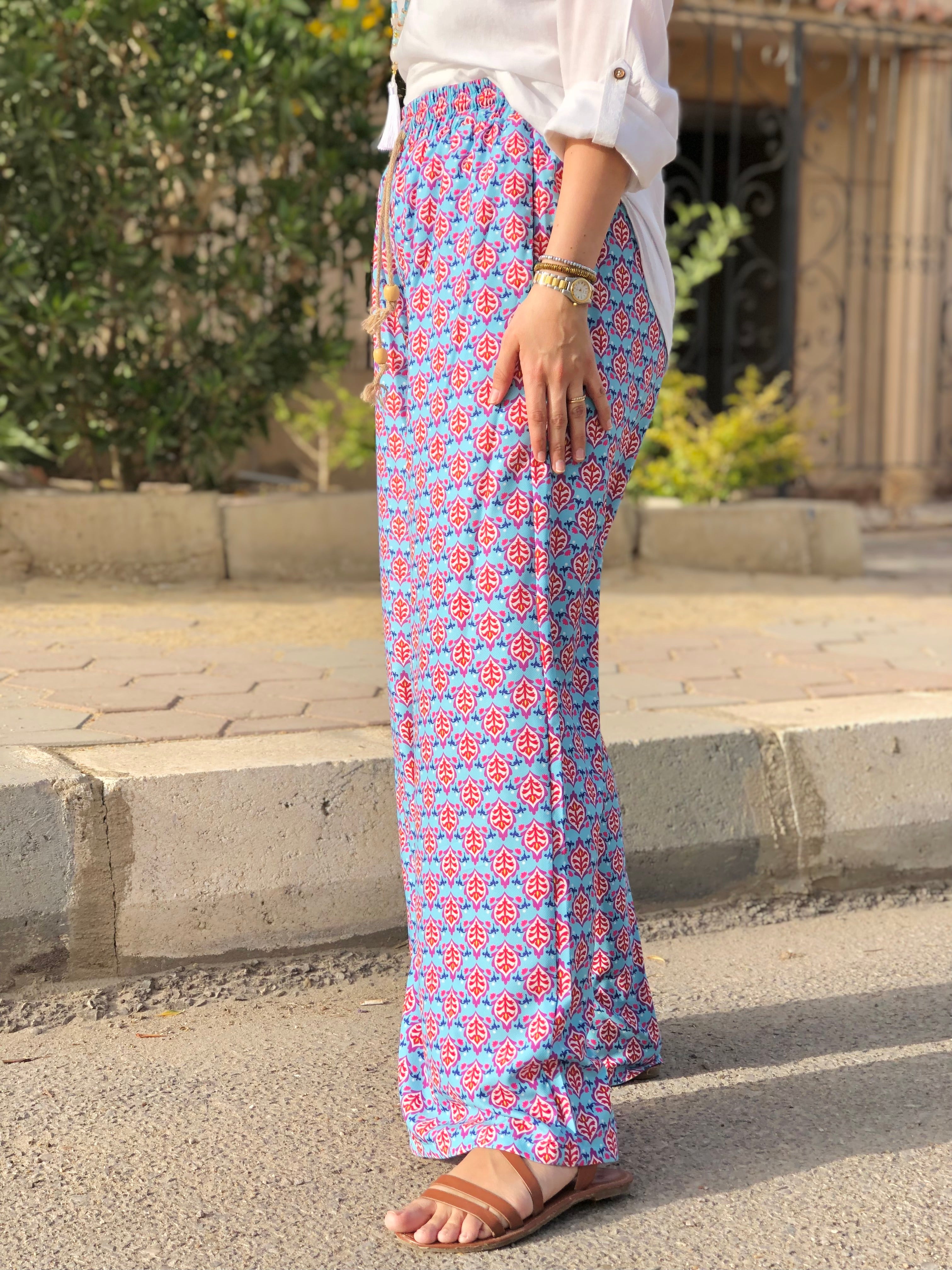 Wide Turquoise Pants - SW