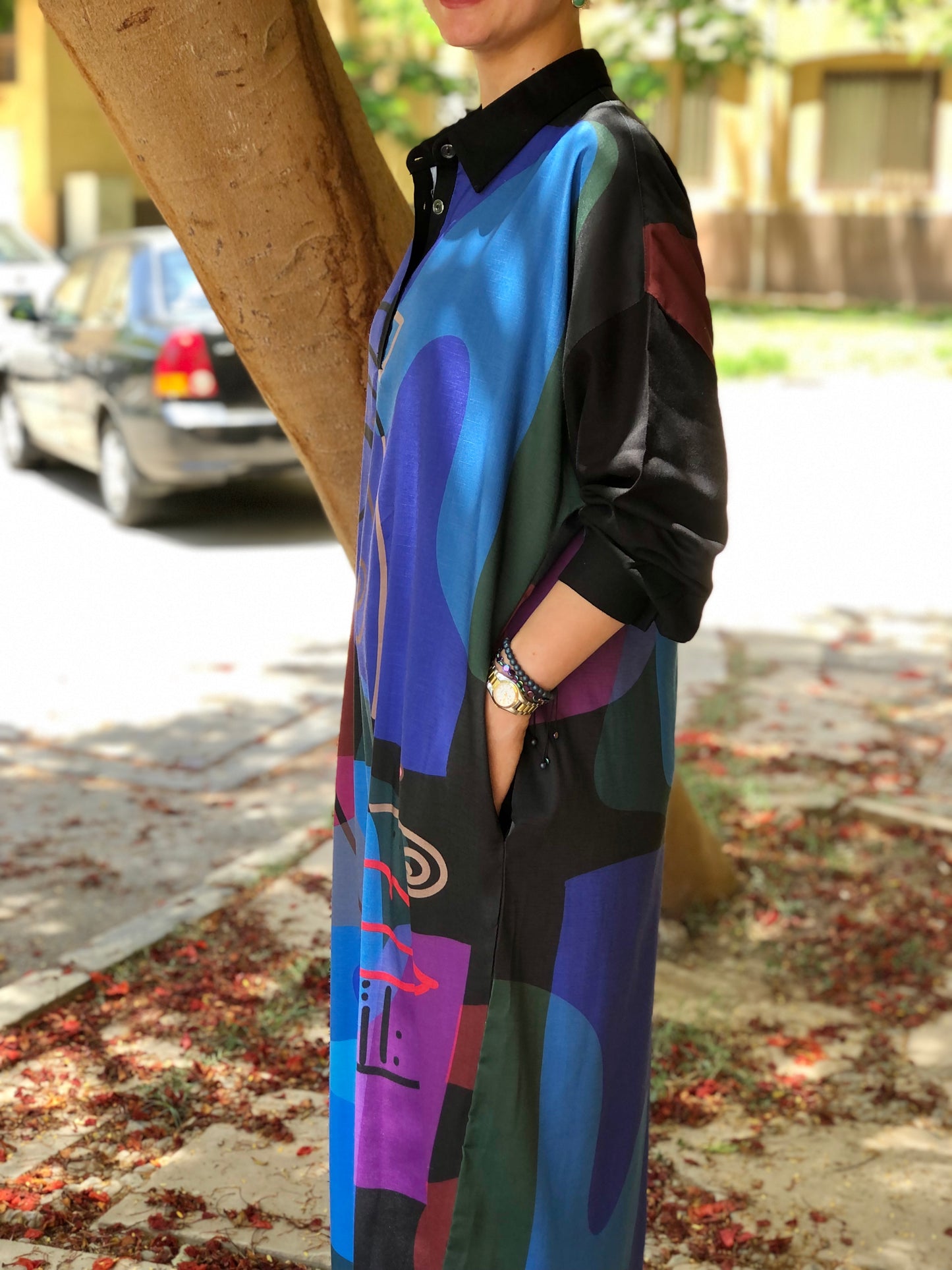Face-Print Dress - SW