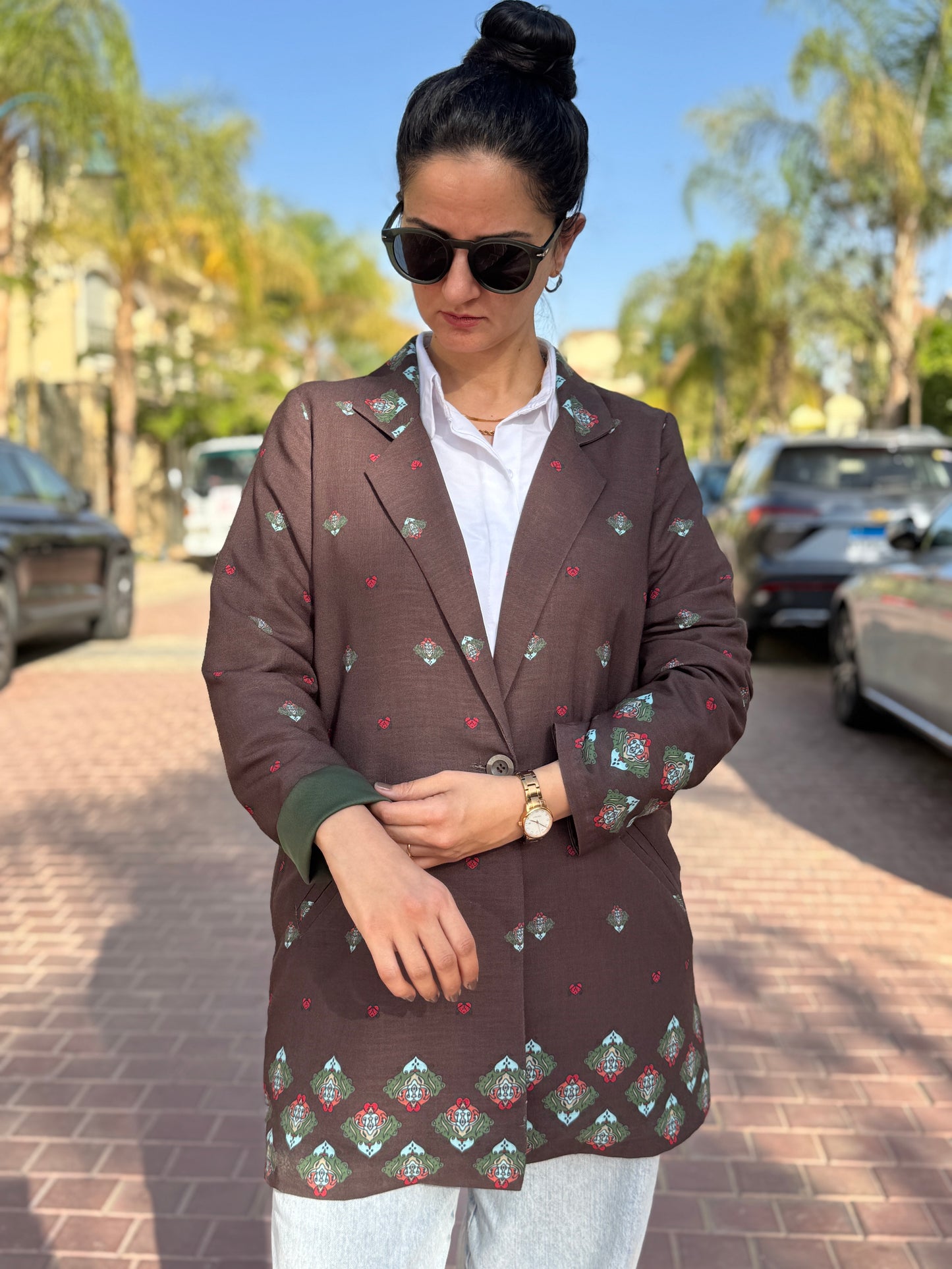 Brown Mosaic Blazer