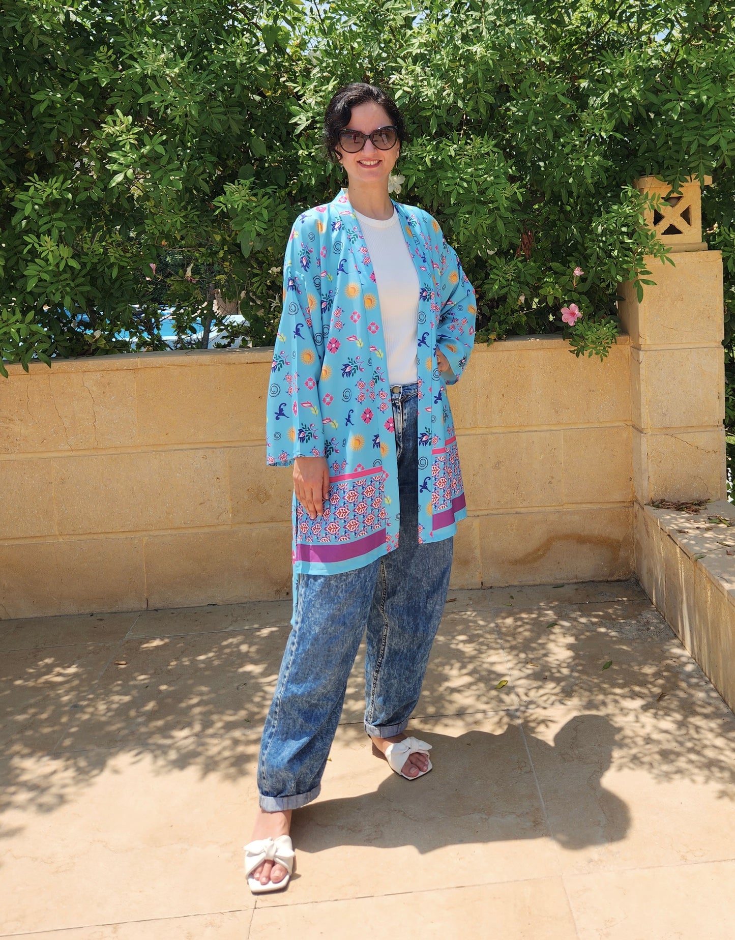 Teal Pattern Kimono - SW