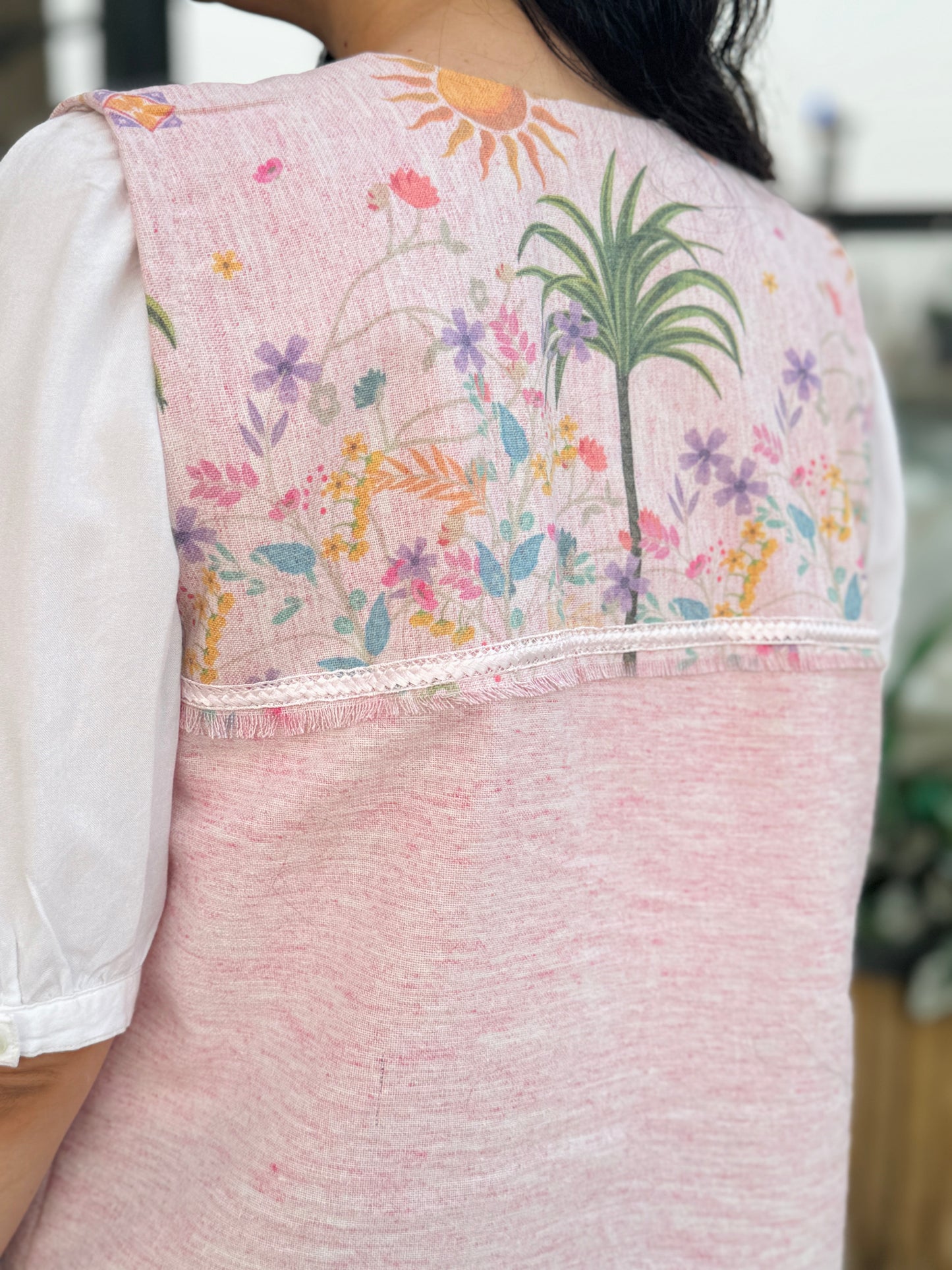 Pink palm Vest - SW