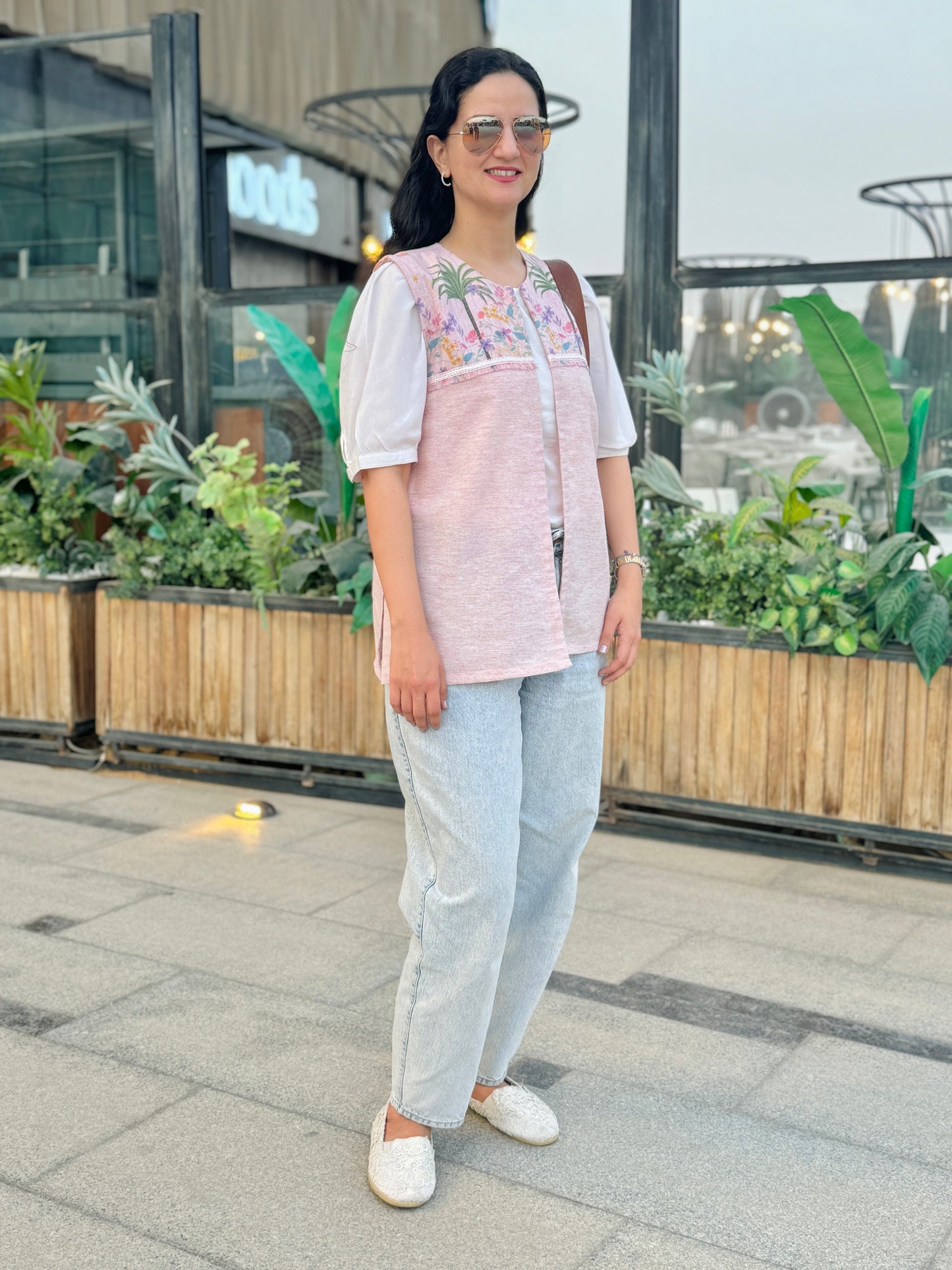 Pink palm Vest - SW