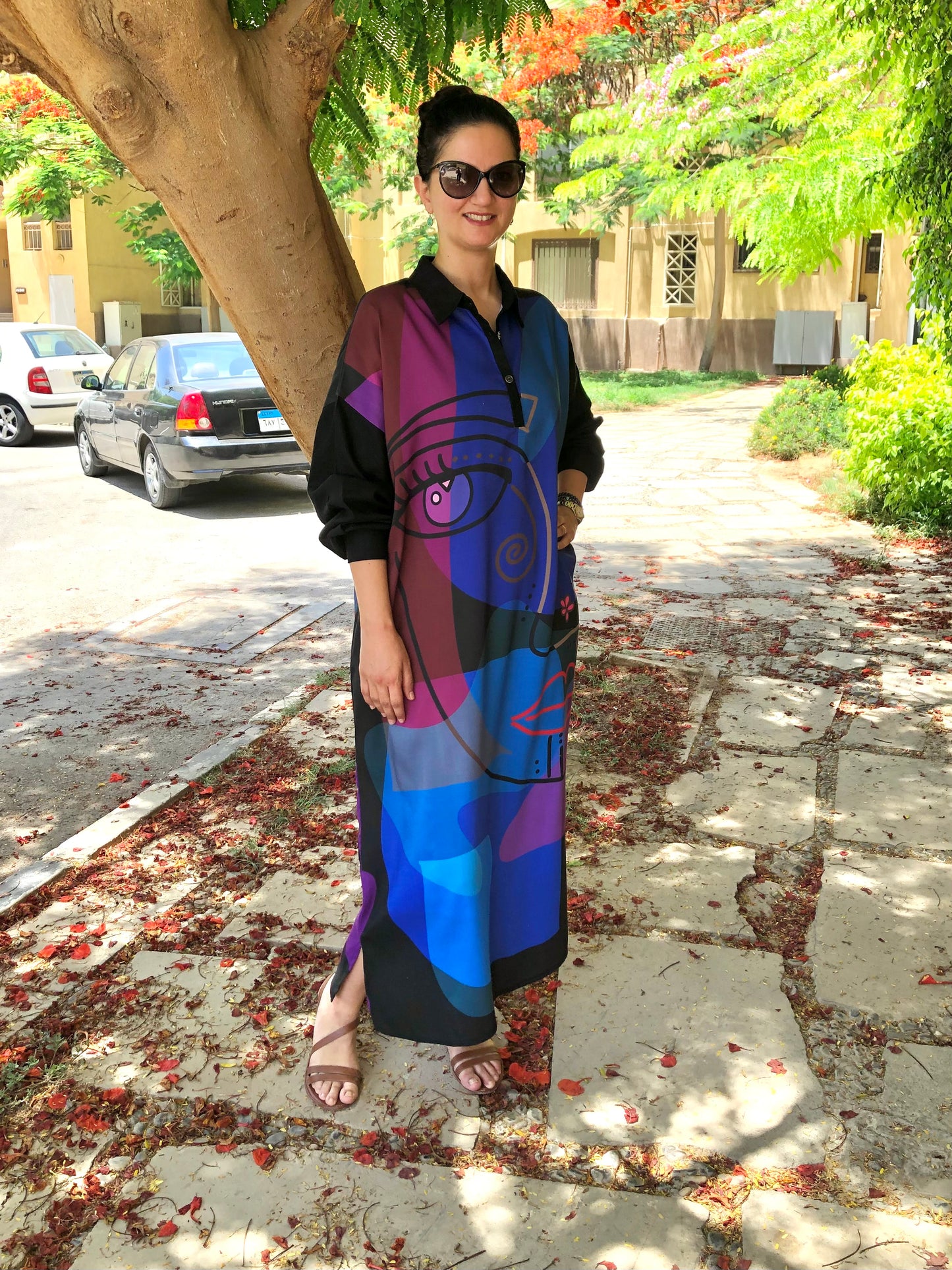 Face-Print Dress - SW