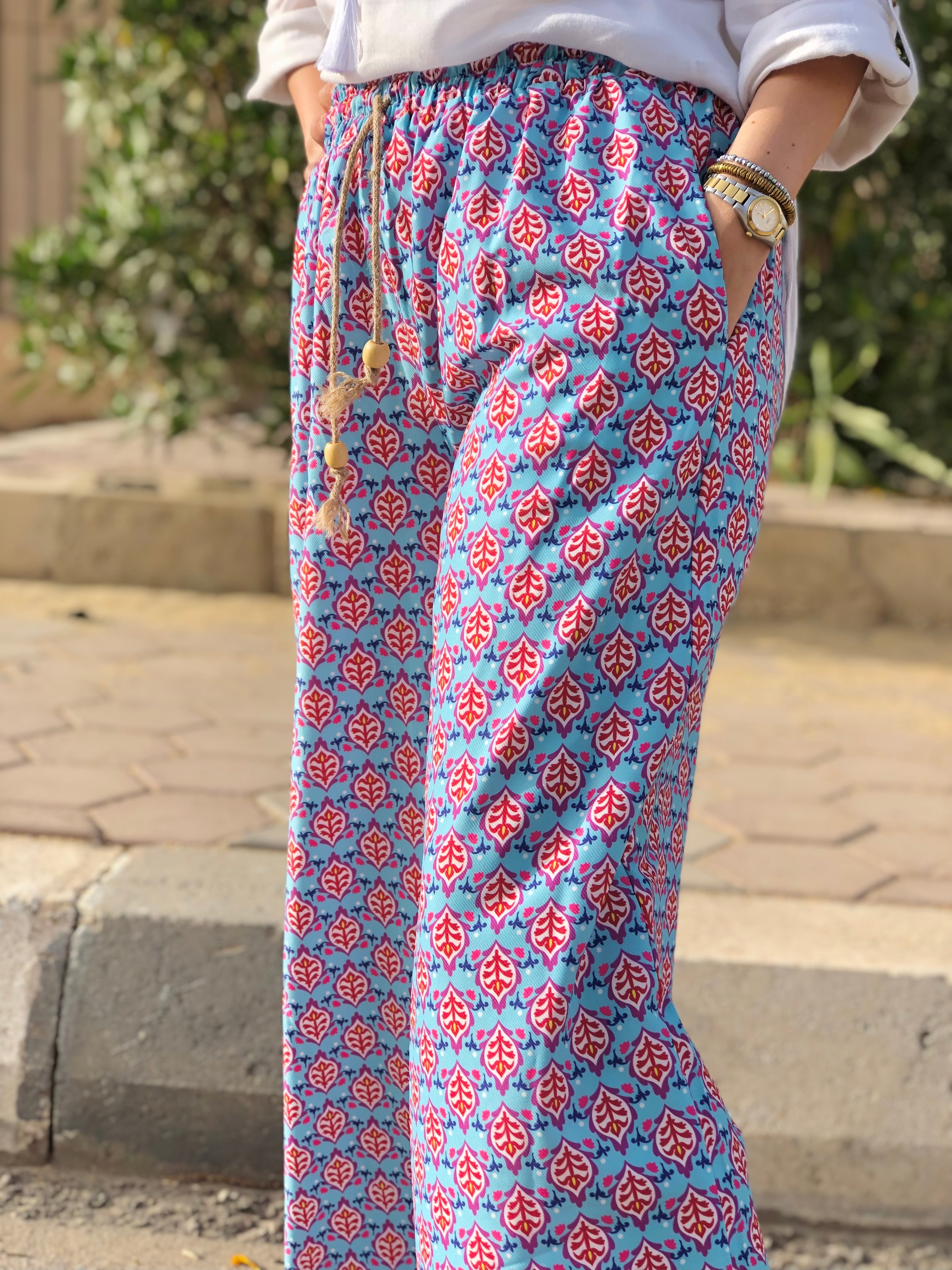 Wide Turquoise Pants - SW
