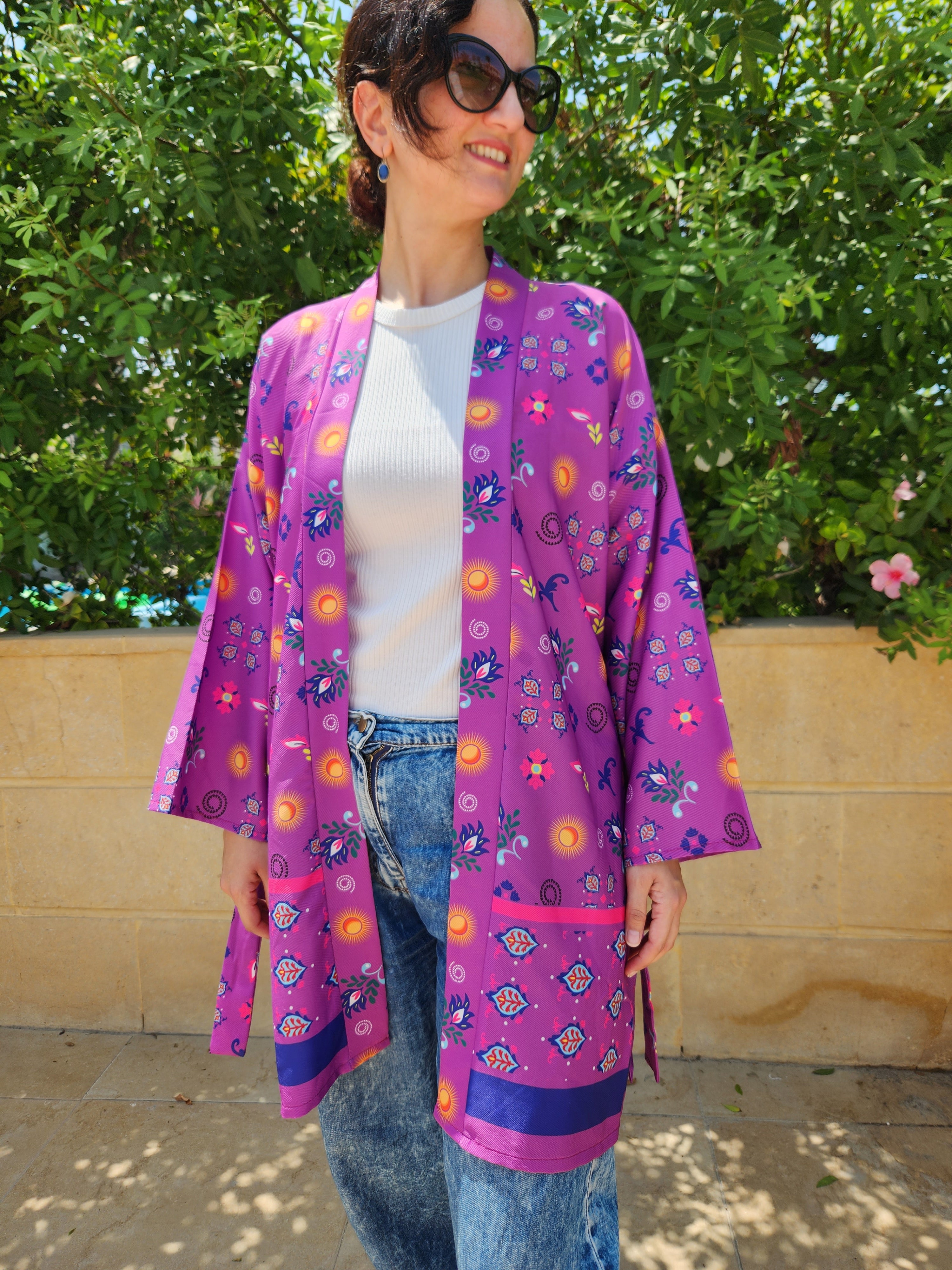 Purple Pattern Kimono - SW