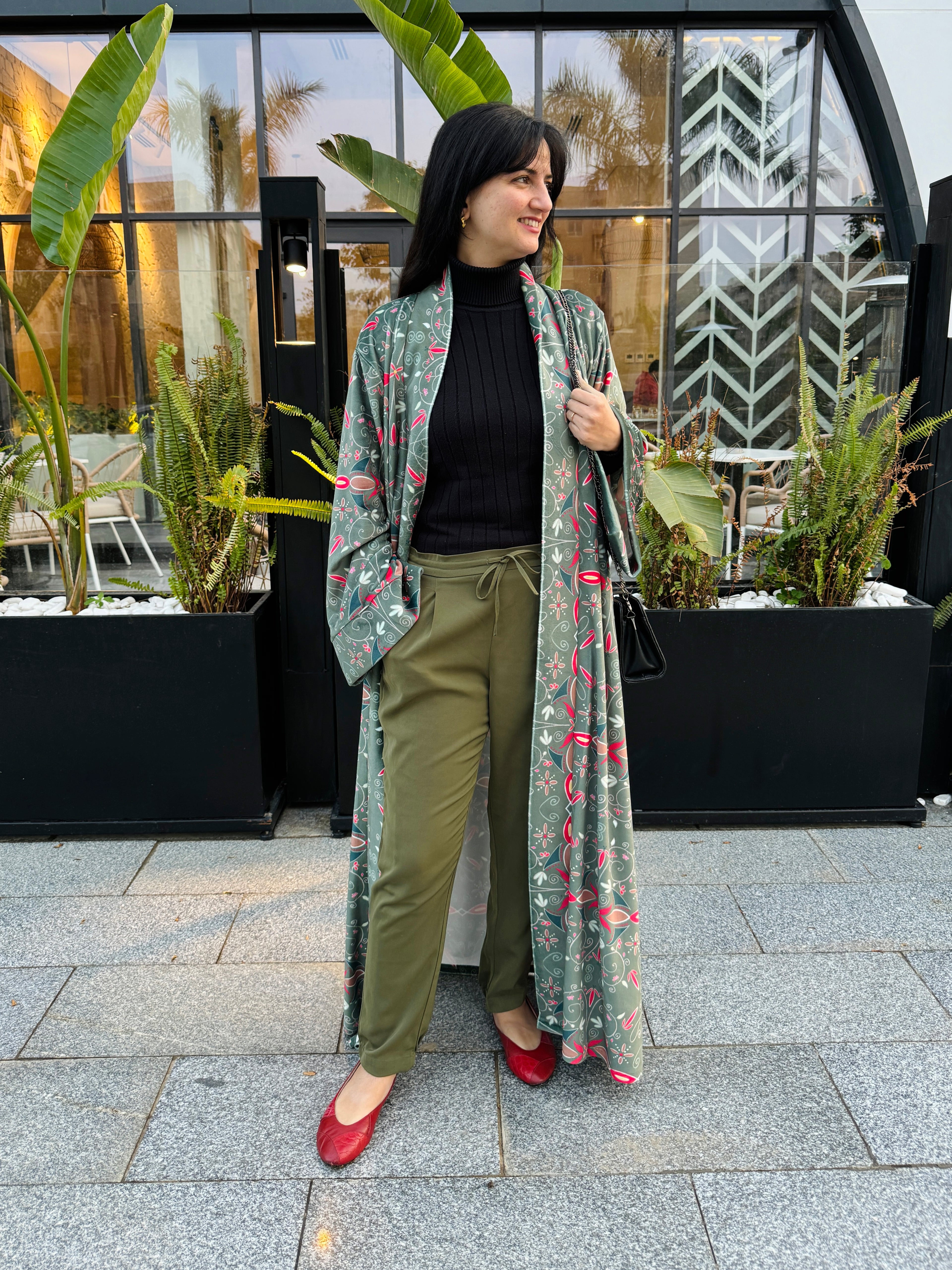 Olive Mystic Velvet Kimono - SW