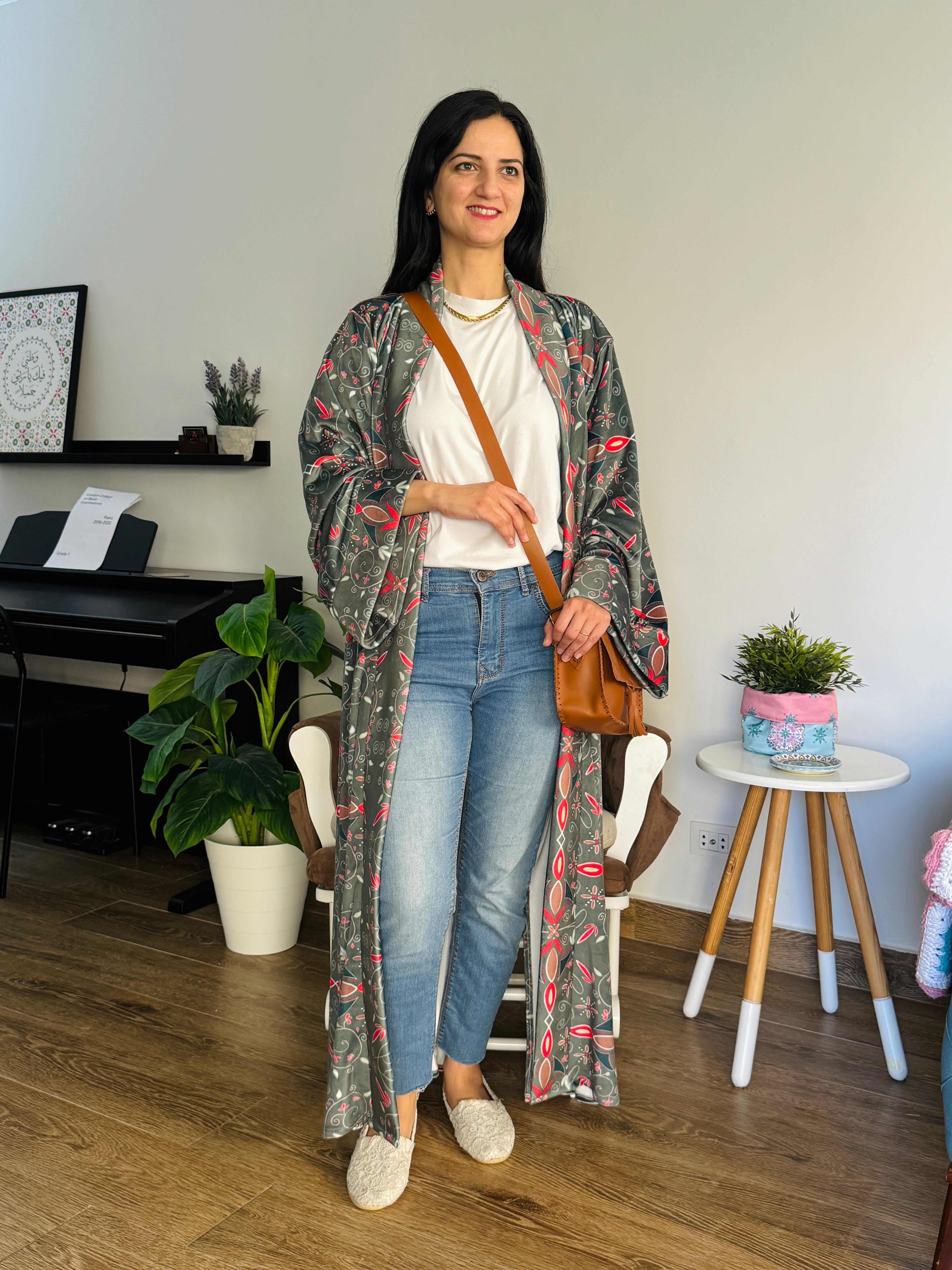 Olive Mystic Velvet Kimono - SW