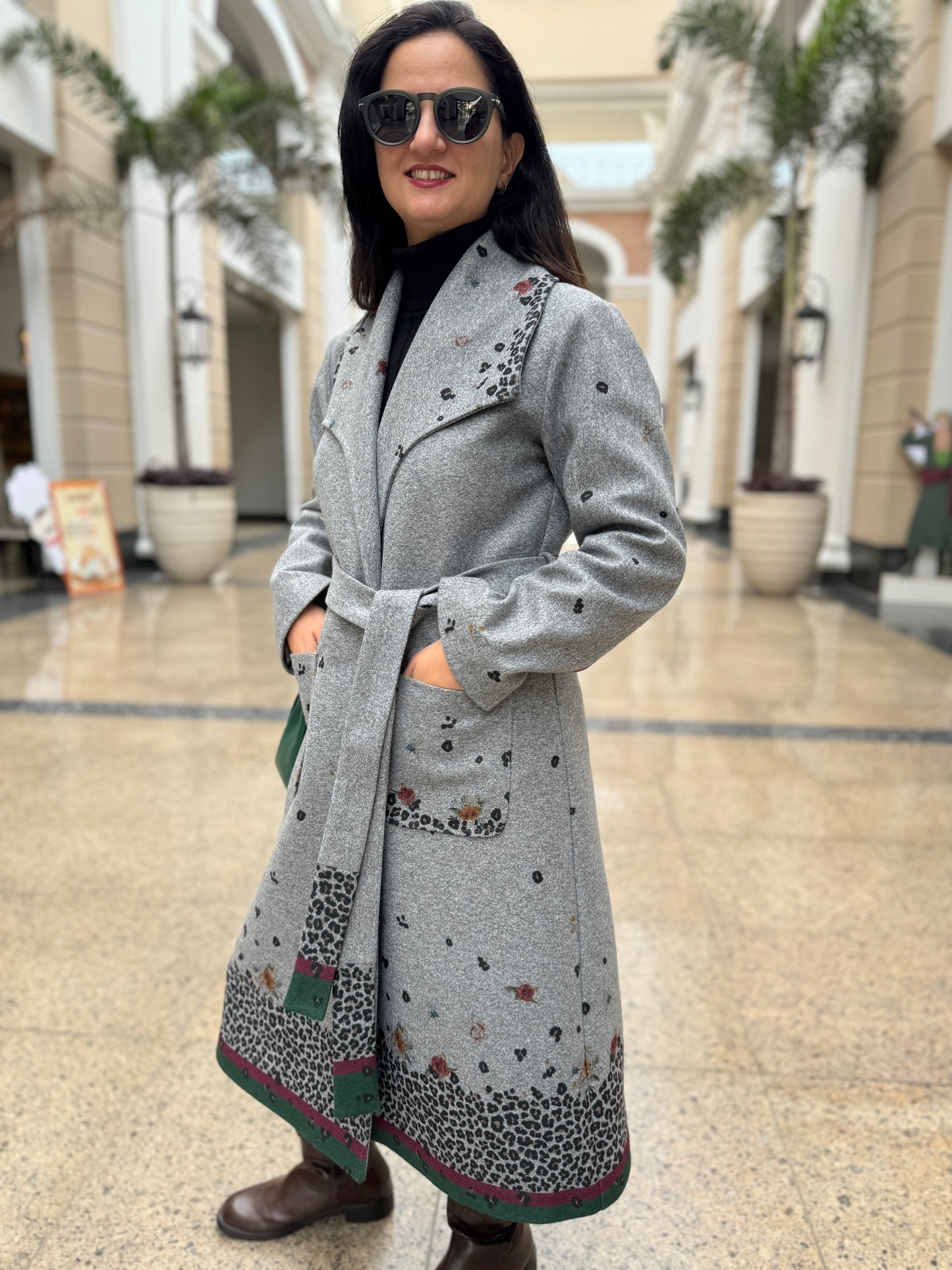 Leopard Wool Coat - SW