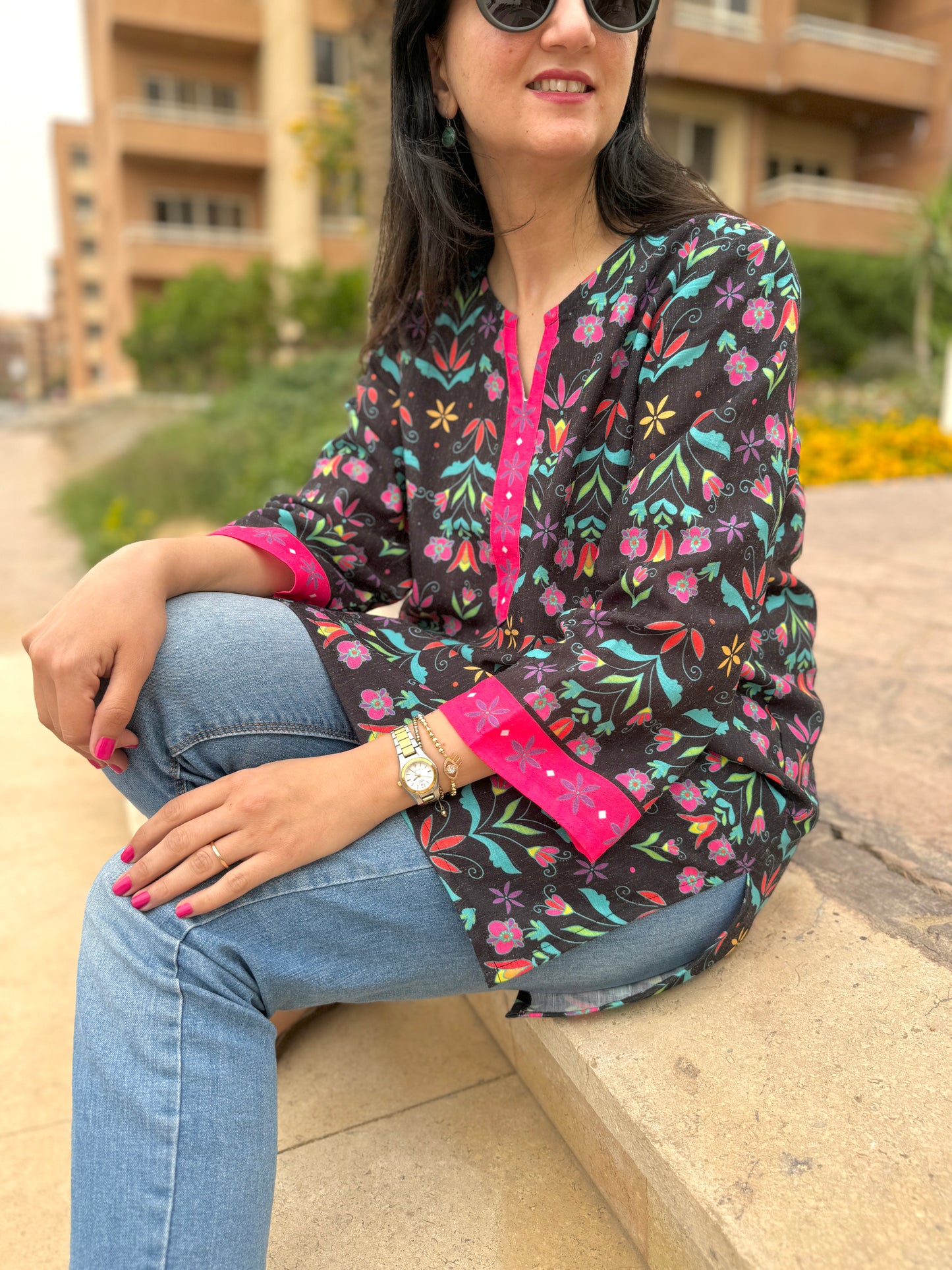 Black Nubian Flora Shirt - SW