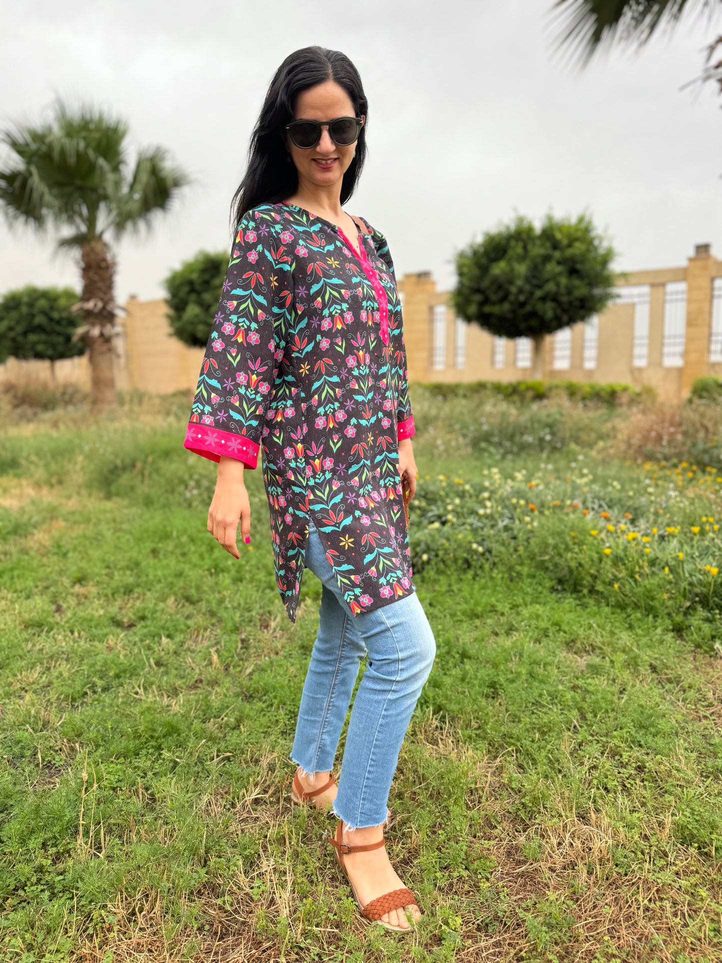 Black Nubian Flora Shirt - SW