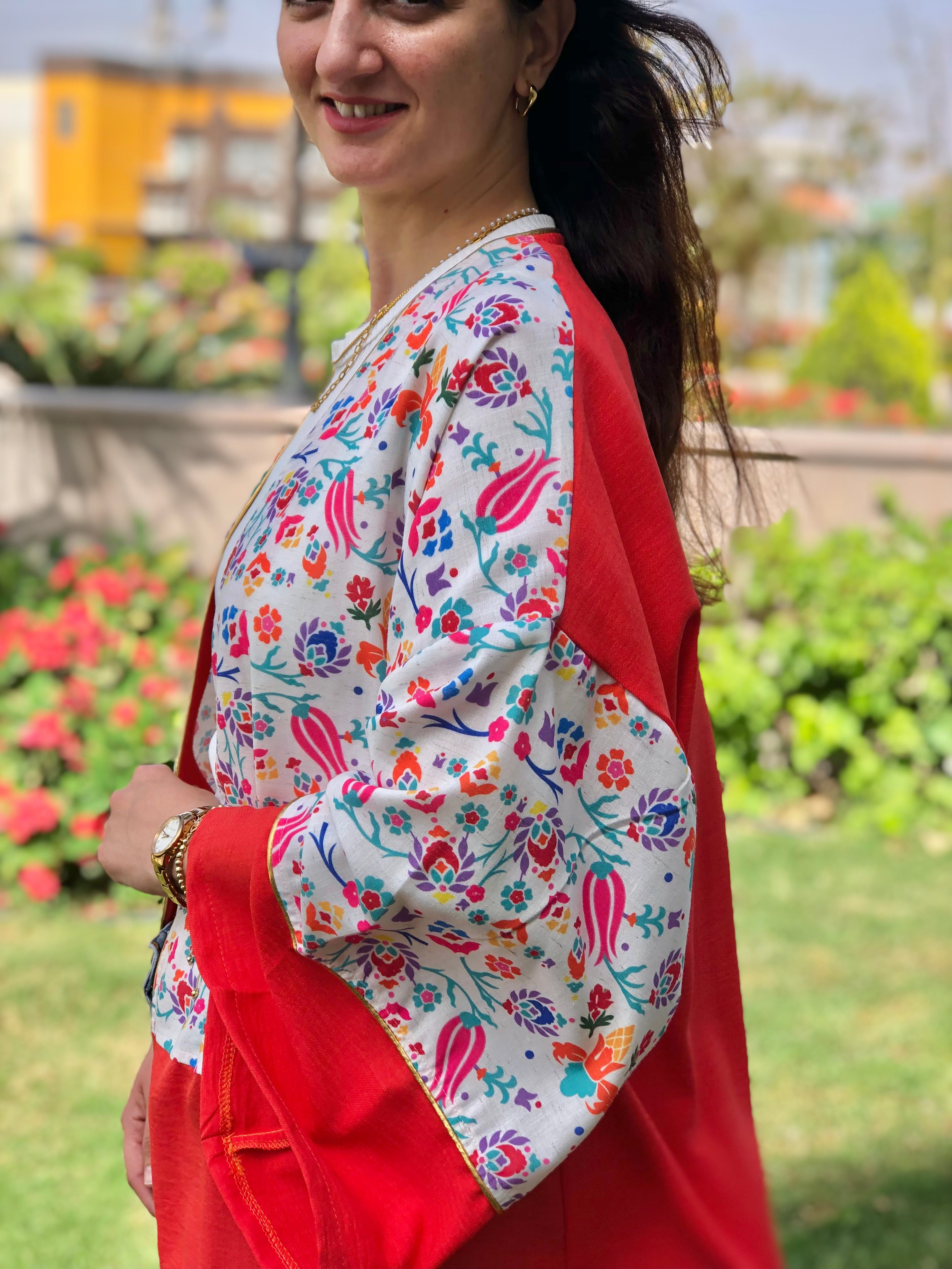 Orange floral Kimono - SW