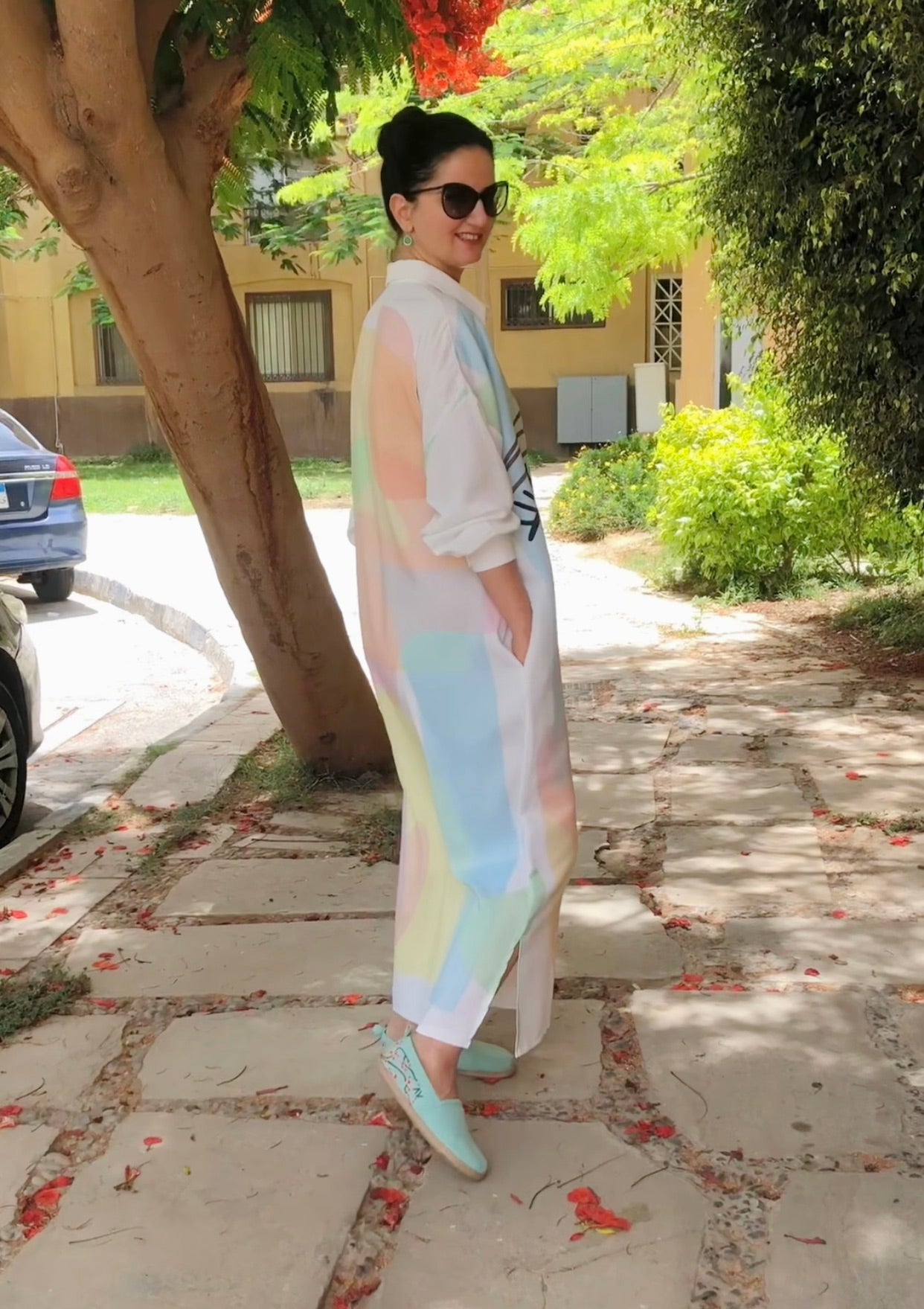 Face-Print Dress - SW