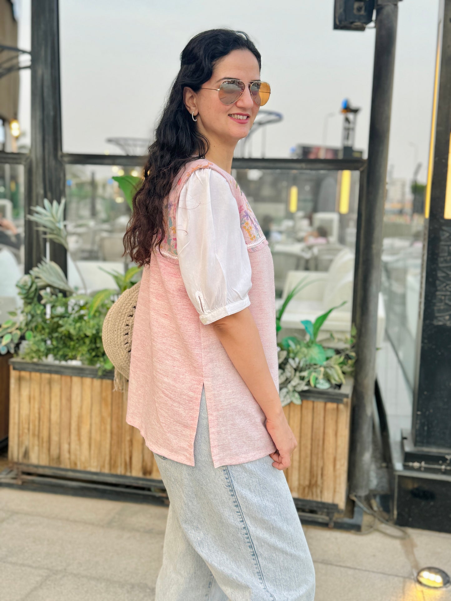 Pink palm Vest - SW