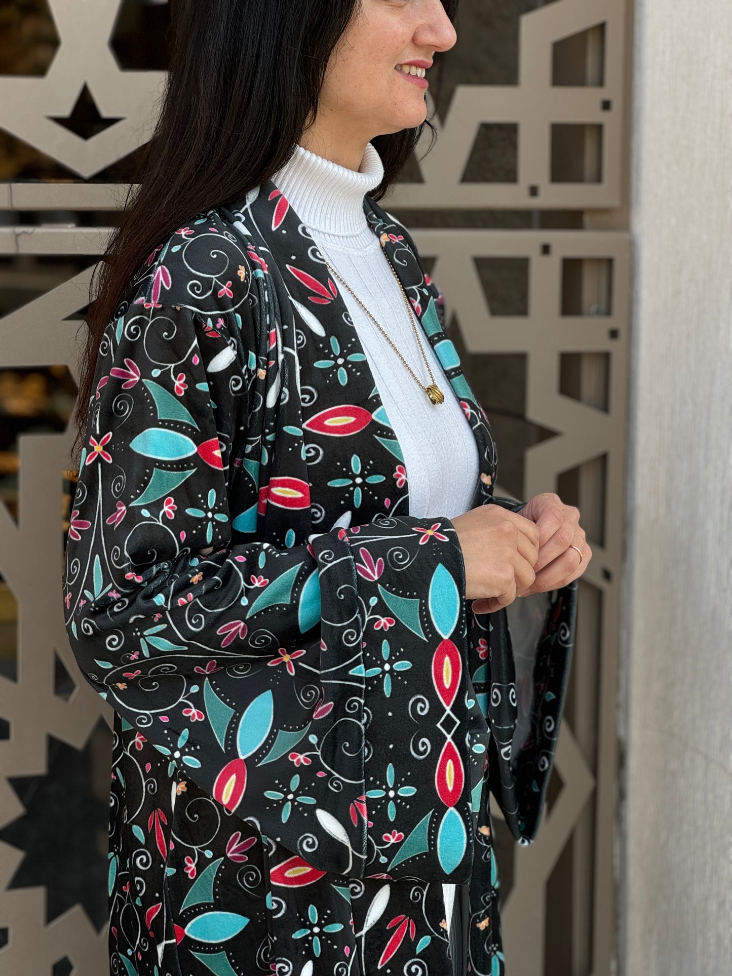 Black Mystic Velvet Kimono - SW