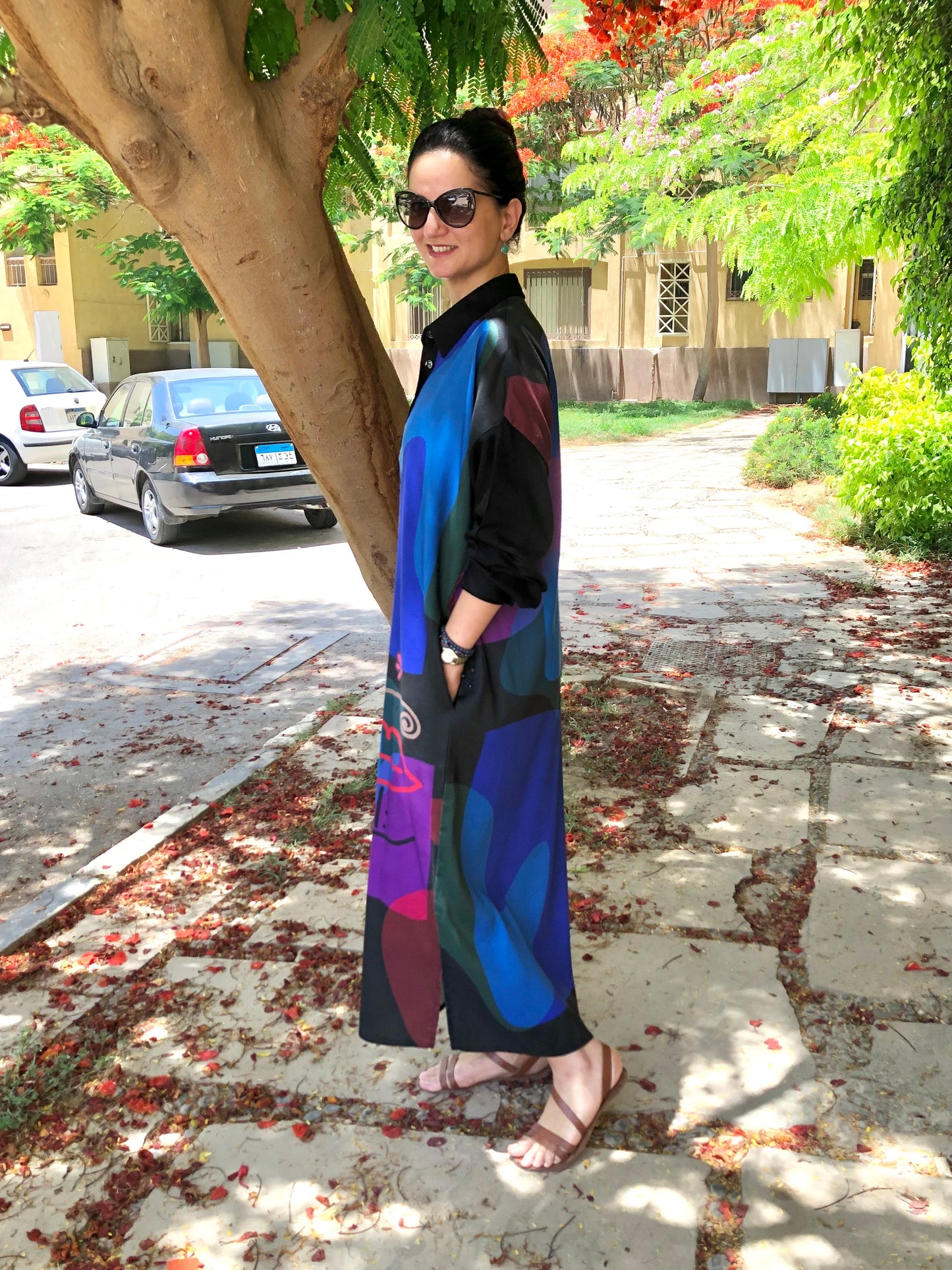 Face-Print Dress - SW