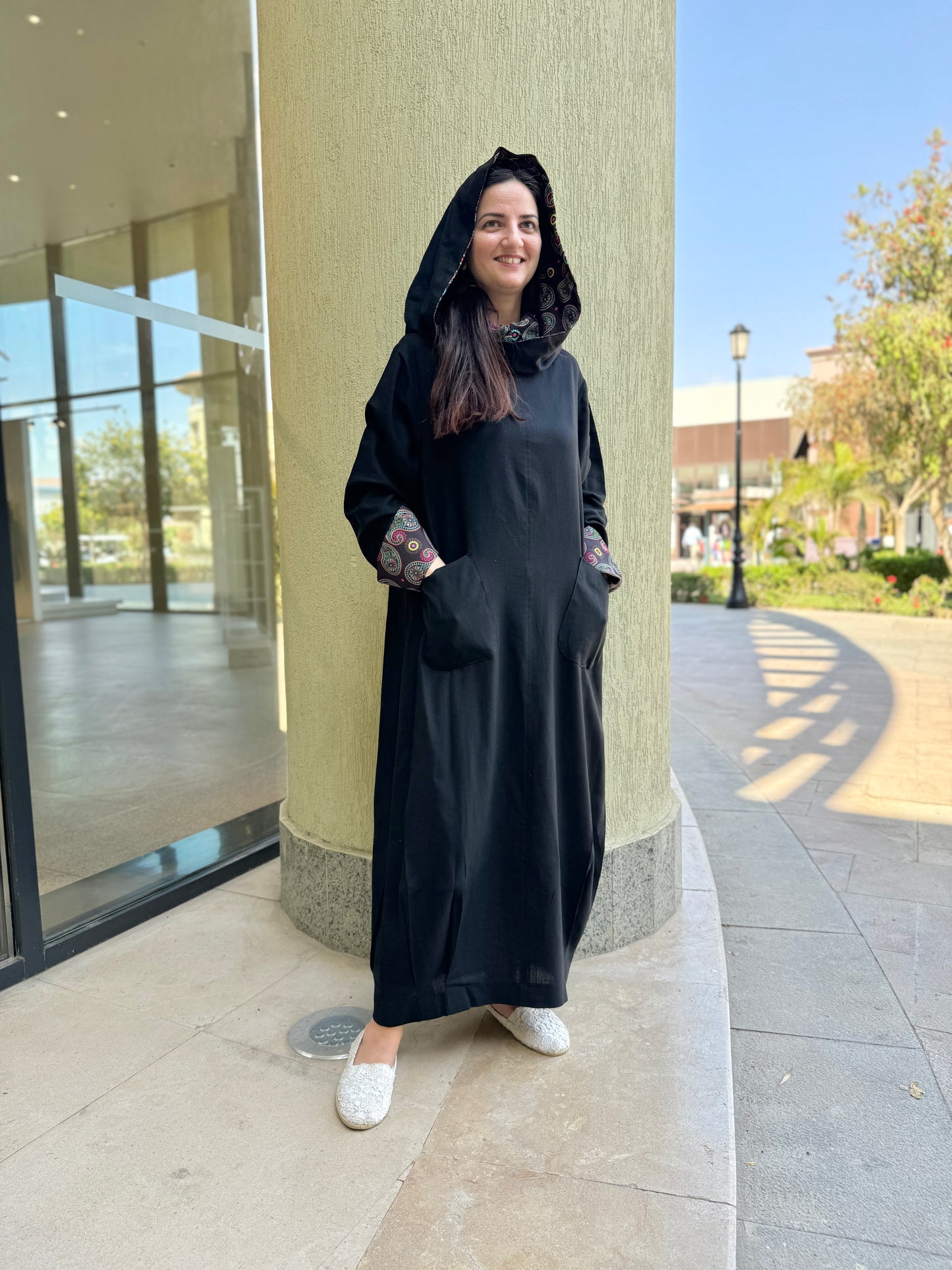 Black Hooded Dress - SW
