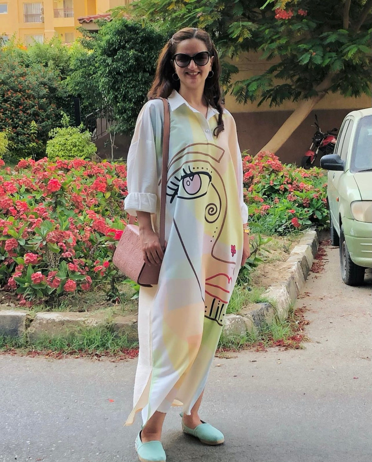 Face Print Dress - SW