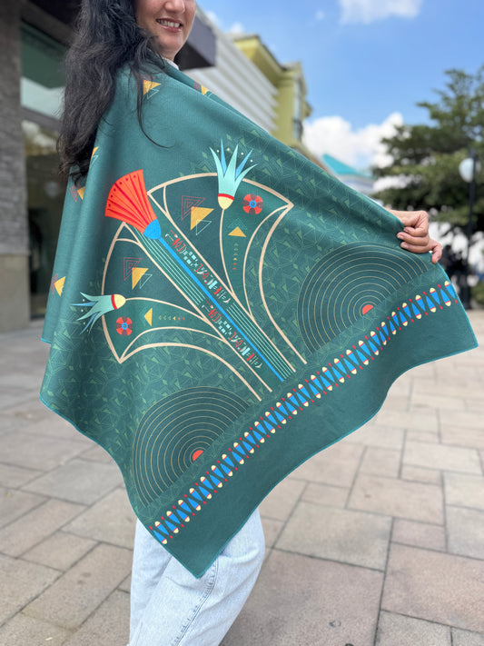 Pharaonic Green Shawl - SW