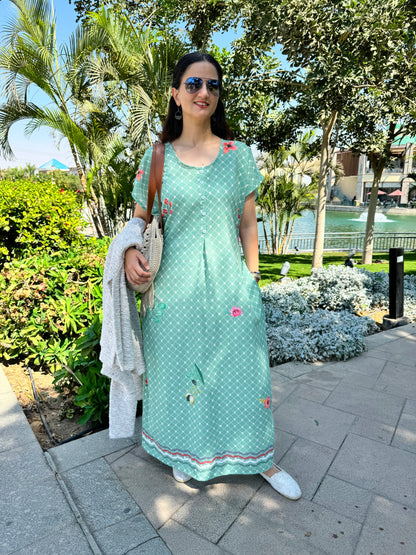 Palastine Dress Green - SW