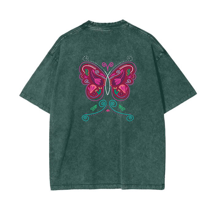 T-Shirt Washed Butterfly  - SW