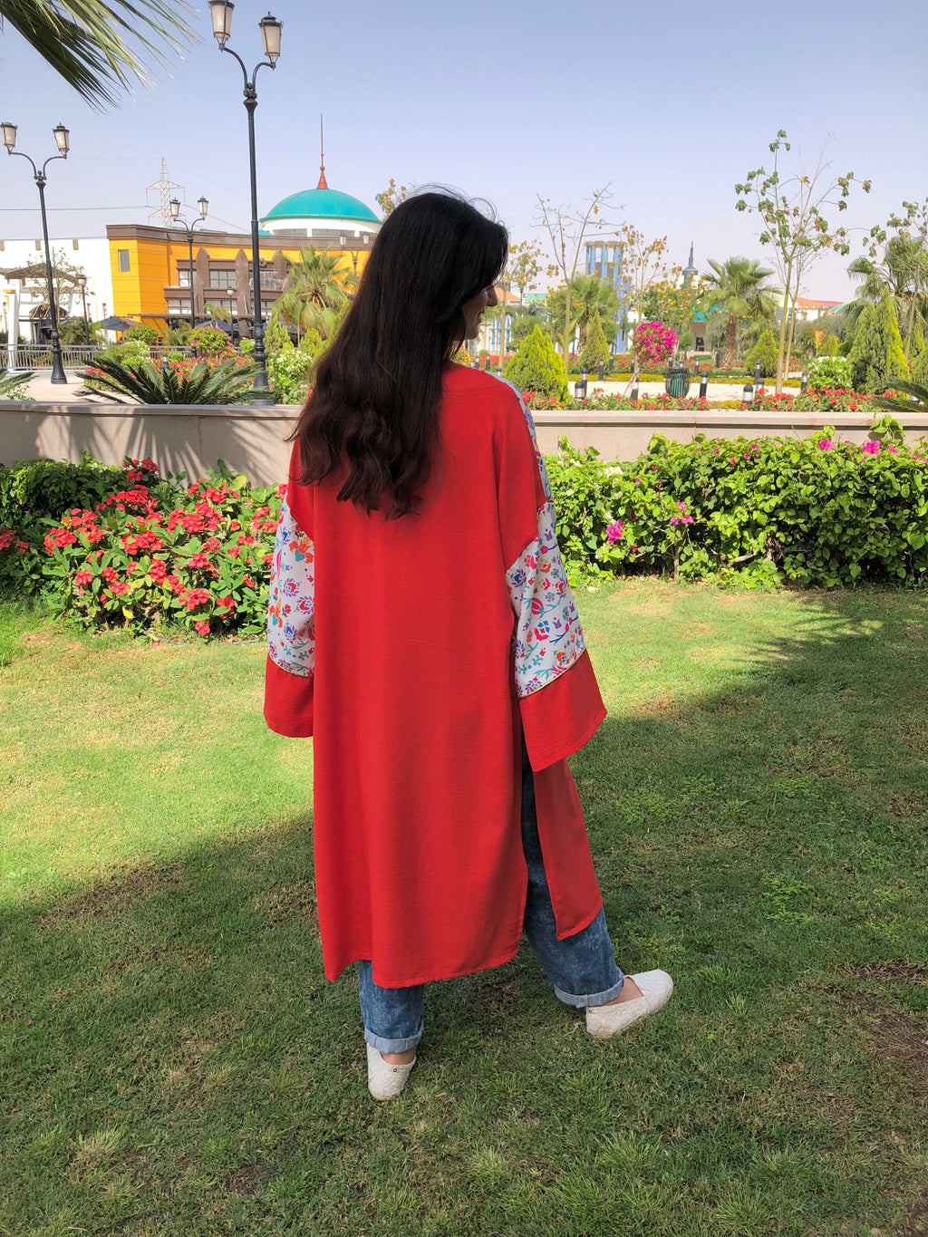 Orange floral Kimono - SW