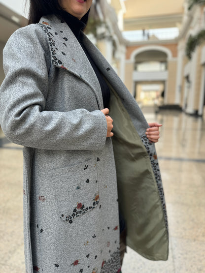 Leopard Wool Coat - SW