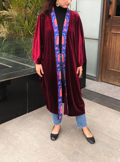 Red velvet Kimono - SW