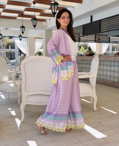 Silk-satin purple set - SW