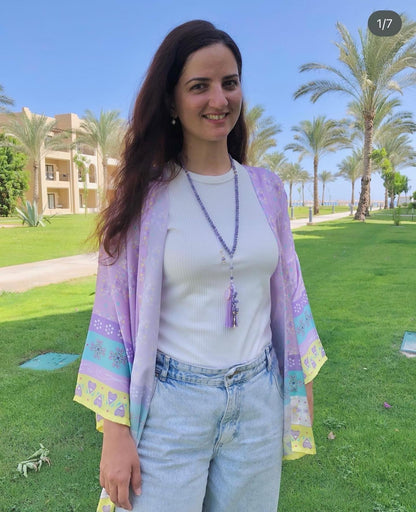 Silk-satin purple set - SW