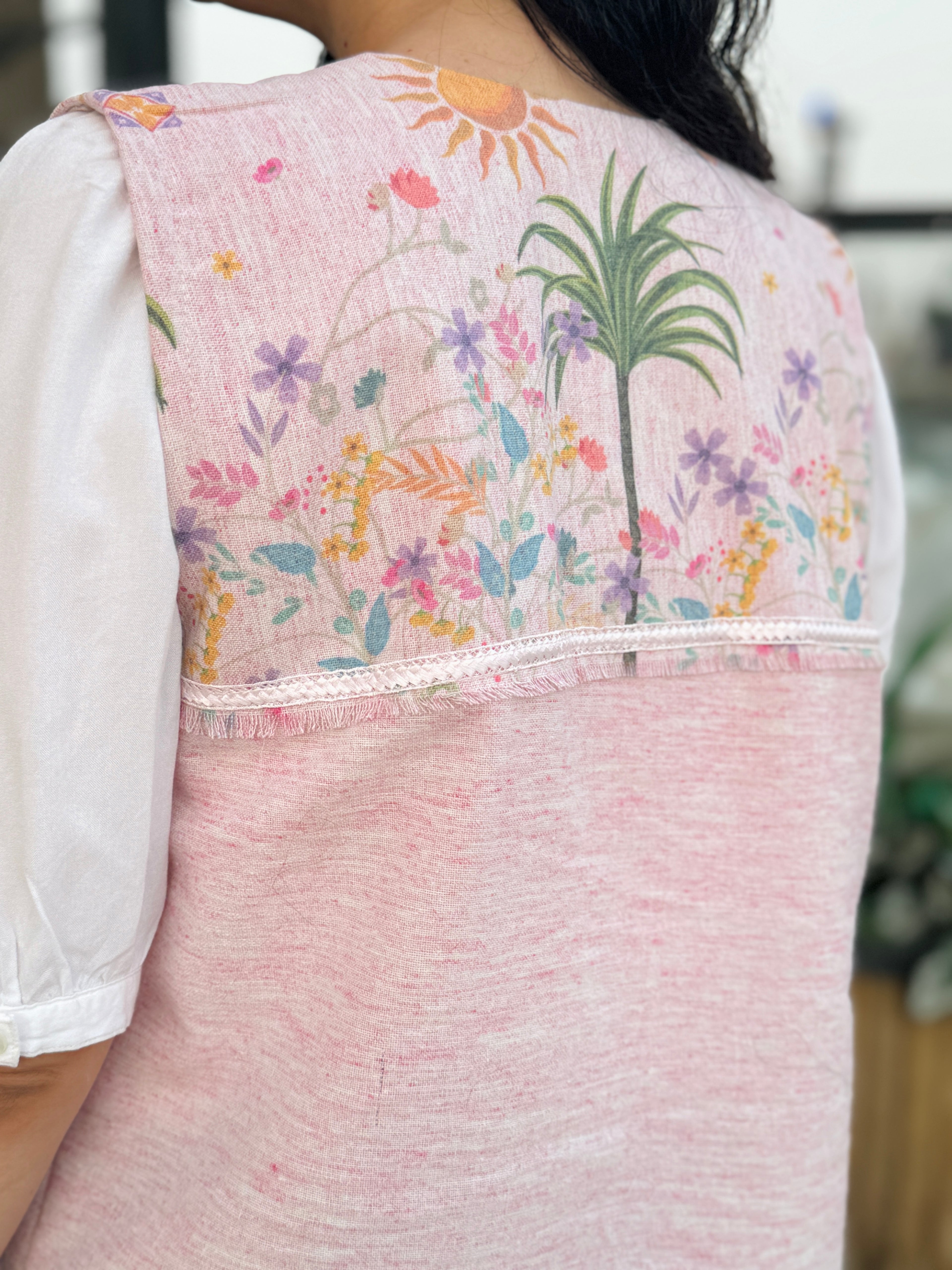 Pink palm Vest - SW