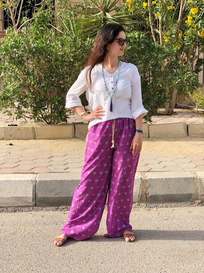 Wide Purple Pants - SW