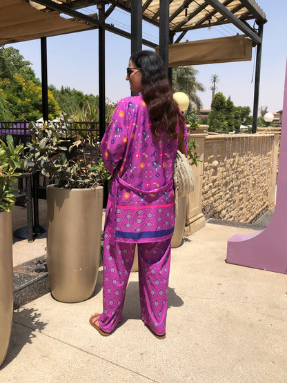 Purple Pattern Kimono - SW