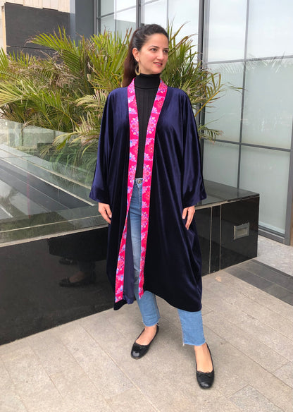Blue velvet Kimono - SW