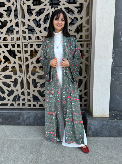 Olive Mystic Velvet Kimono - SW