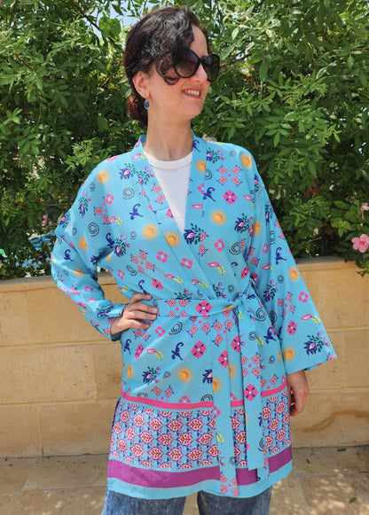 Teal Pattern Kimono - SW