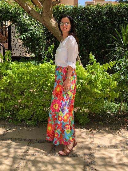 Floral Colorful Skirt - SW