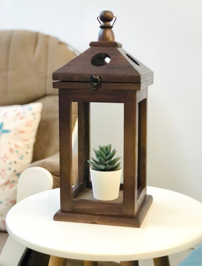 Brown Wooden Lantern