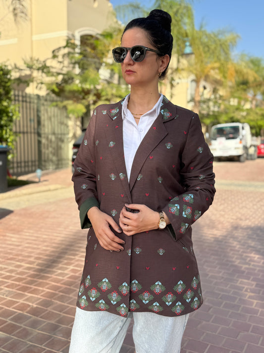 Brown Mosaic Blazer