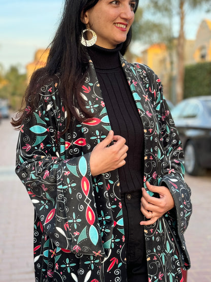 Black Mystic Velvet Kimono - SW