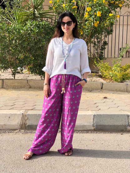 Wide Purple Pants - SW