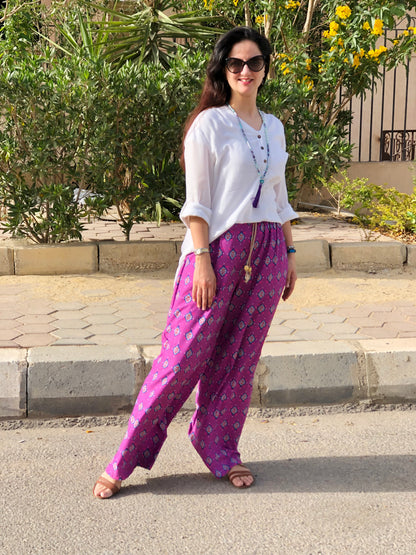 Wide Purple Pants - SW