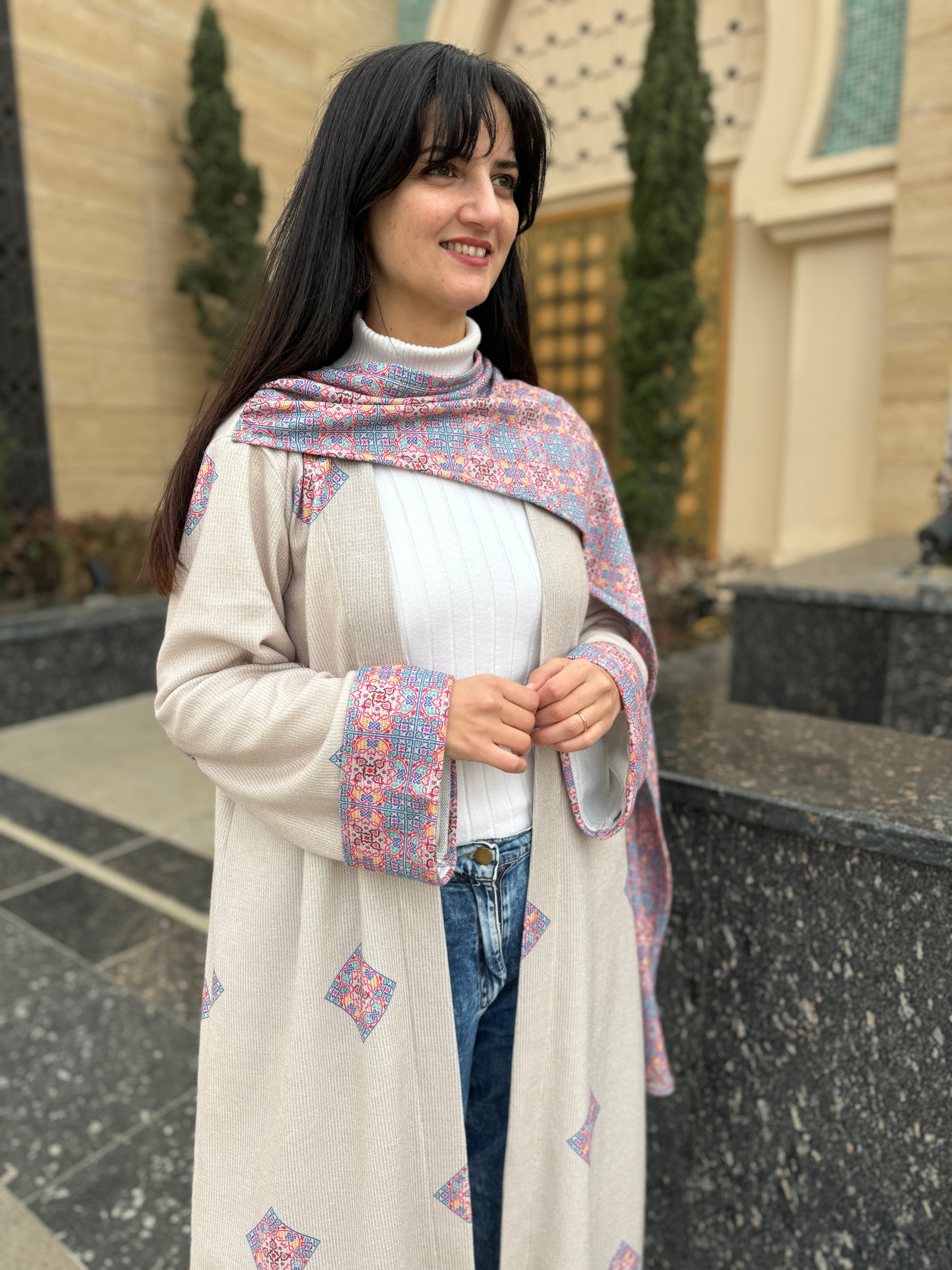 Beige Elegance Abaya - SW