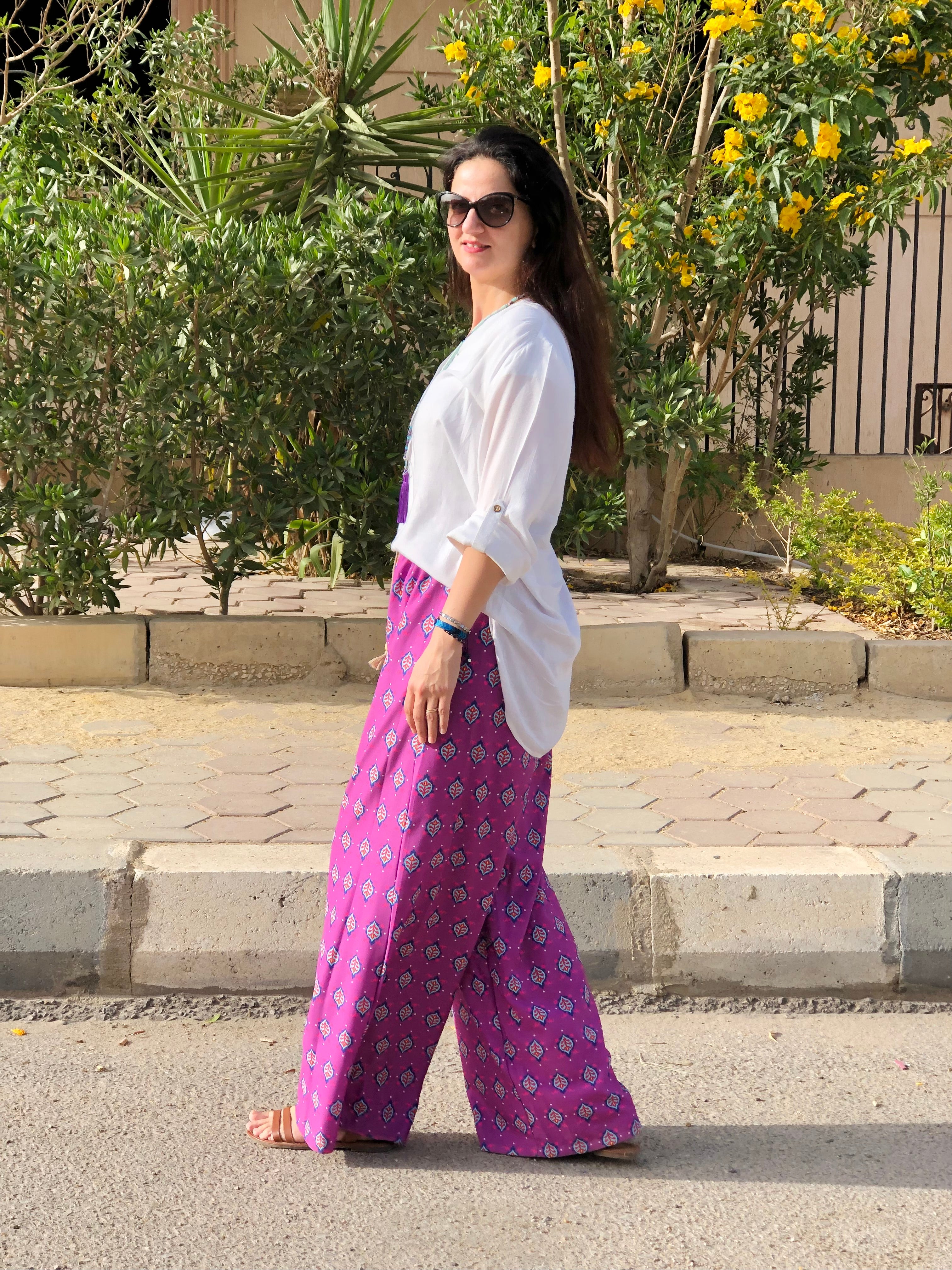 Wide Purple Pants - SW