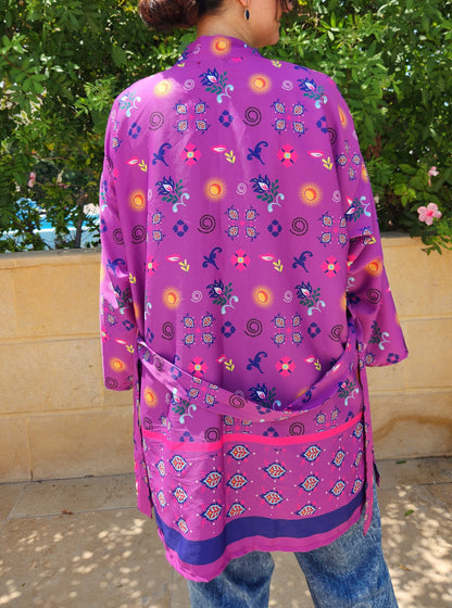 Purple Pattern Kimono - SW