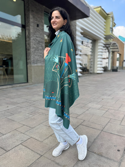 Pharaonic Green Shawl - SW