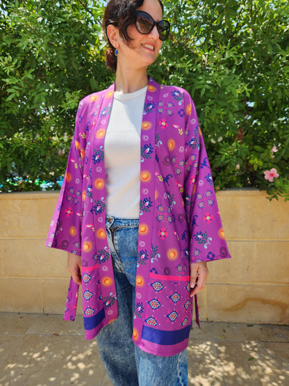 Purple Pattern Kimono - SW