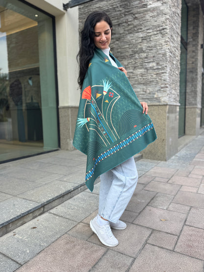 Pharaonic Green Shawl - SW