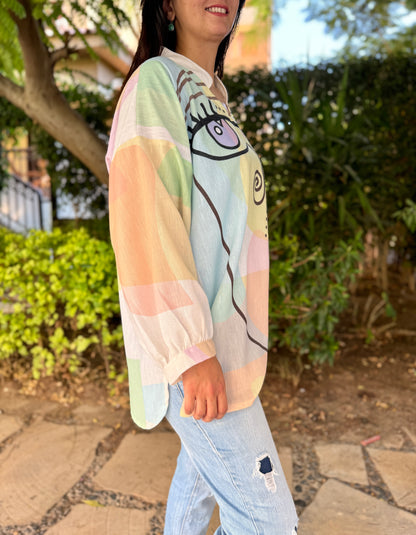 Face Print Shirt - SW